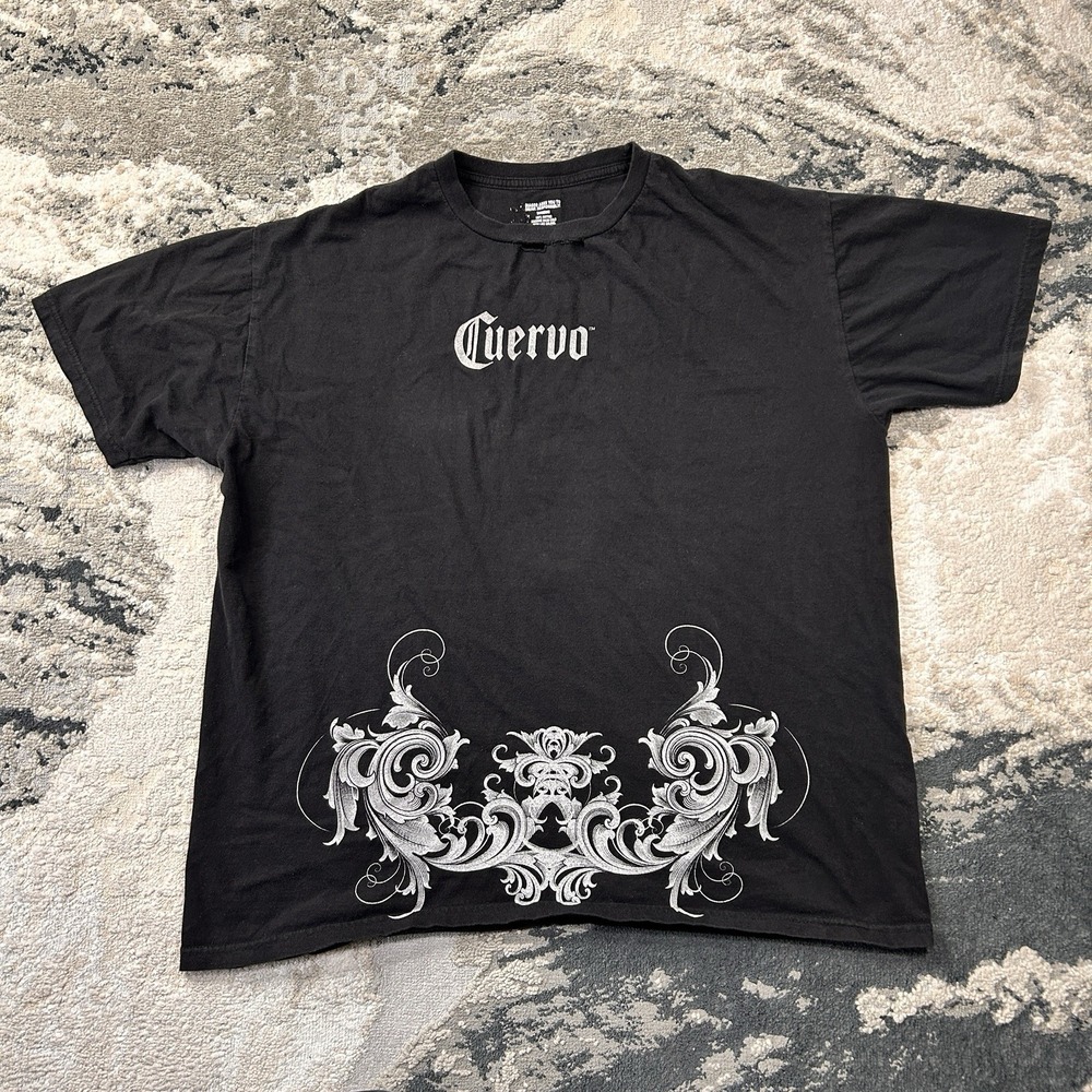 Y2K Jose Cuervo‎ Tequila Promo Staff Vintage Grunge Shirt Black Graphic Tee XL